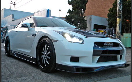 White GT-R photographed outside Auto Explosion